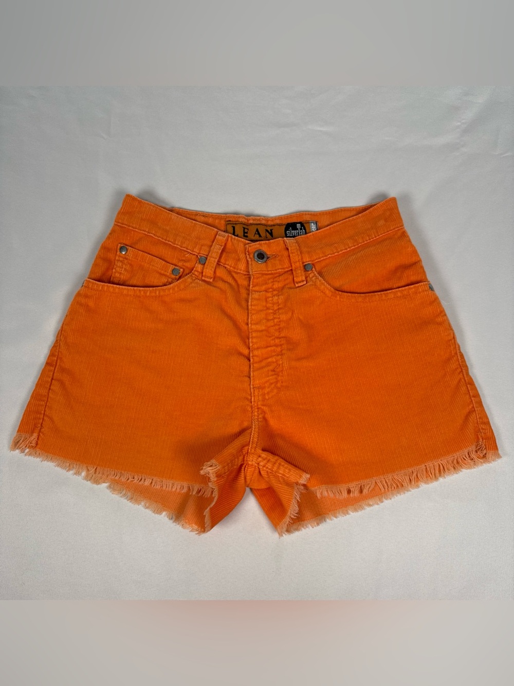 VTG Levi's SilverTab 630 Lean CutOff Corduroy Shorts Womens Size 7 Orange USA 96